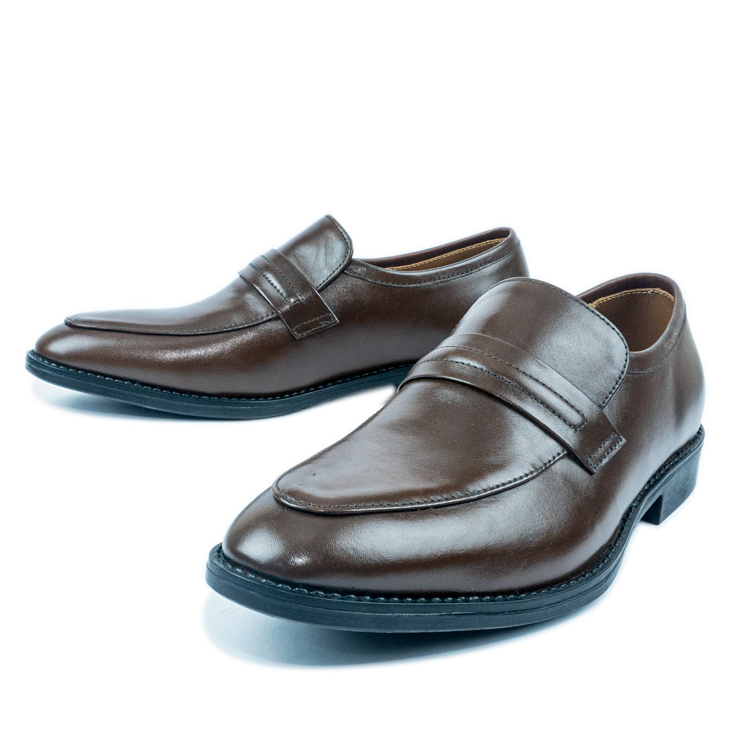 Premium Leather Shoes S-503 Brown
