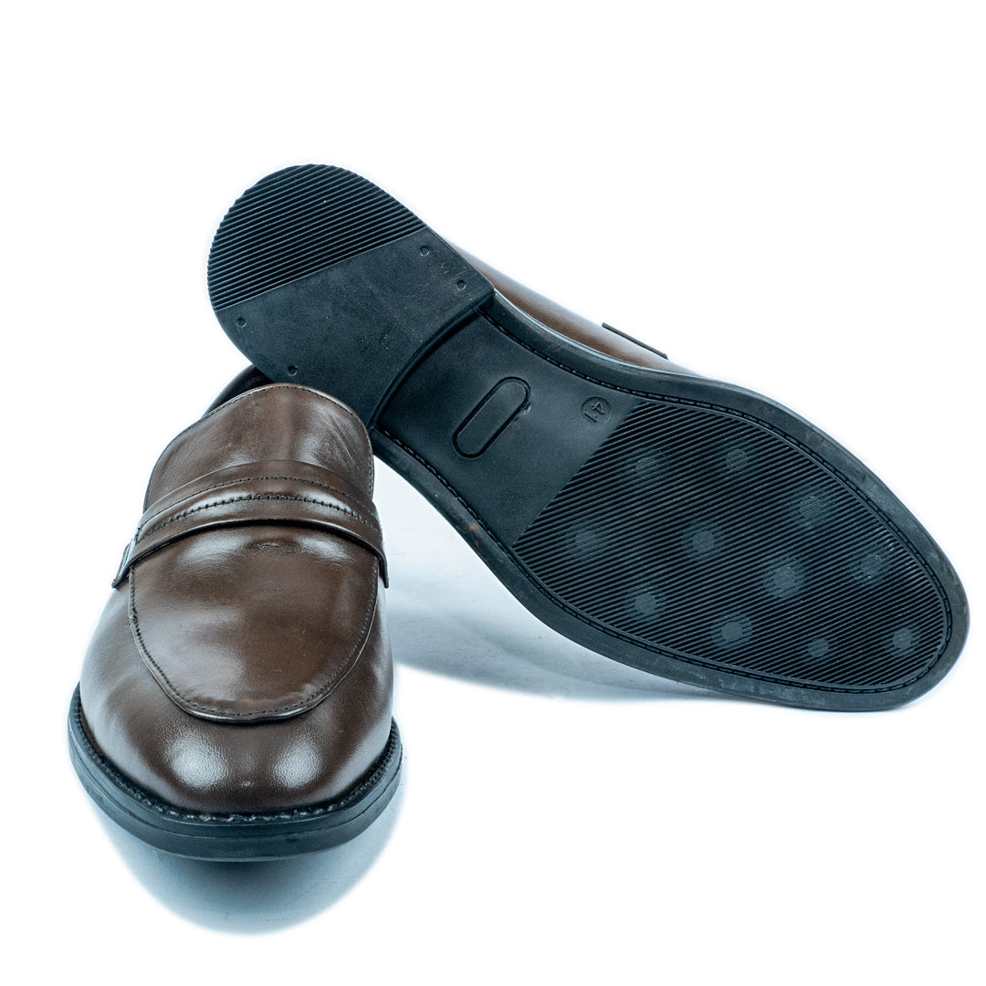 Premium Leather Shoes S-503 Brown