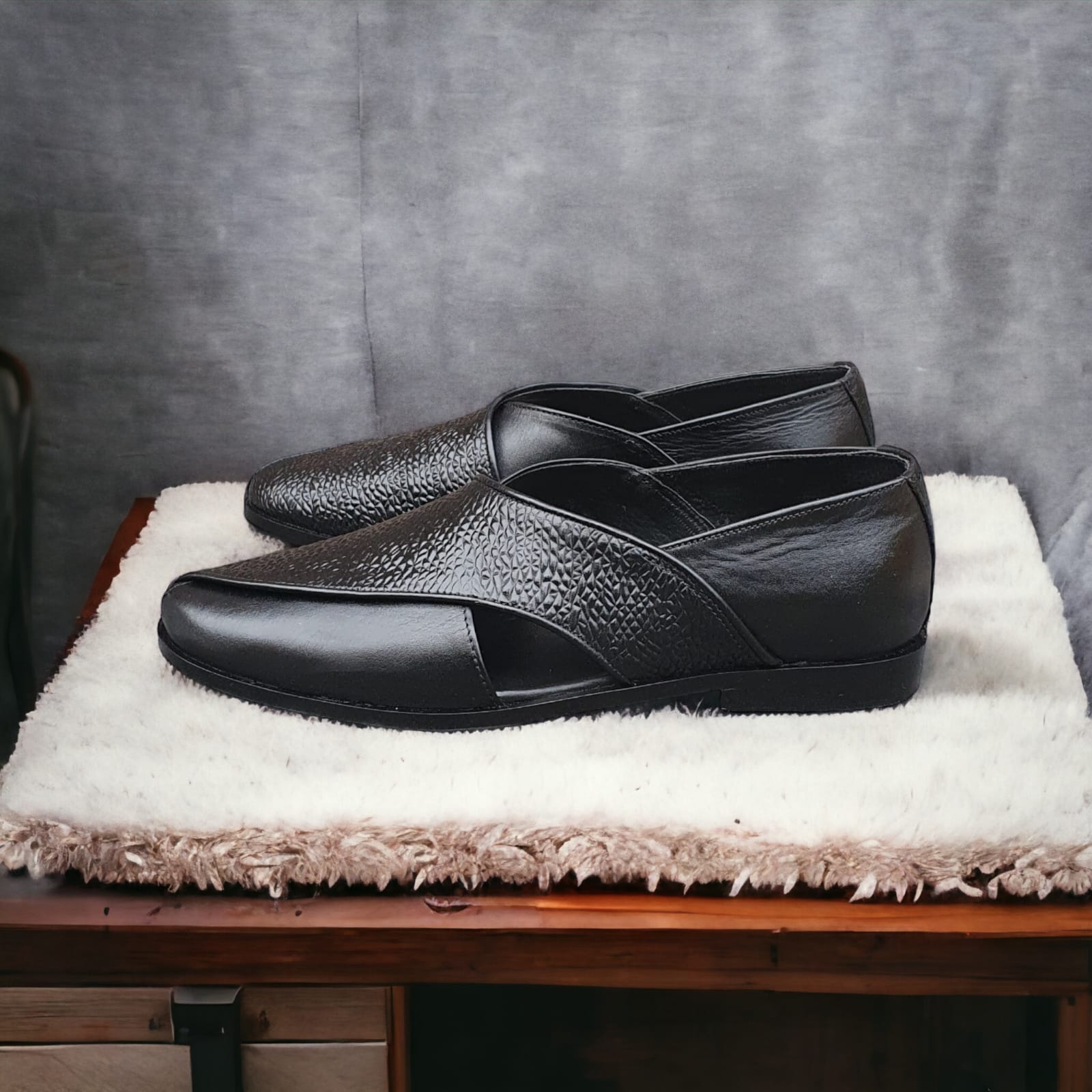 Premium Leather Shoes -150032 Black