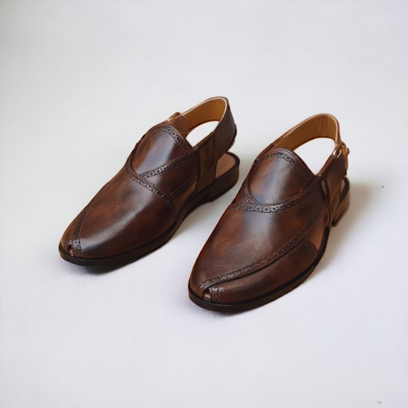 Premium Leather Shoes -150030 Brown